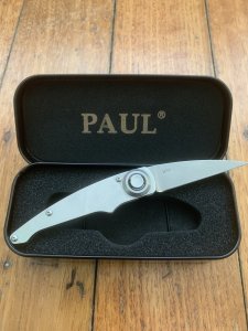 Lone Wolf Knives USA PAUL Perfecto Locking Folding Knife with gift Tin
