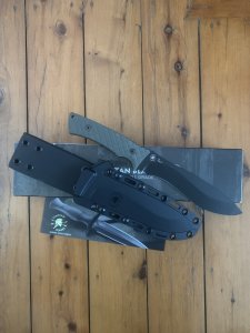 SPARTON KNIVES Machai Knife with Green Handle & Tactical Kydex Sheath