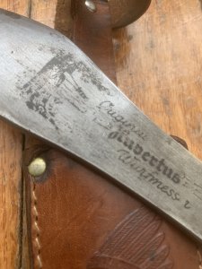 German Knife: 1950's-60's Hubertus Solingen Throwing Knife with Sheath