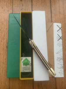 Puma Rare model 970 Game Warden 1992 Folding Lock Knife in box Serial Number 26291