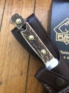 Puma Knife: Puma 2016 Bowie Handmade Knife with Stag Antler Handle