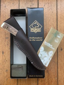 Puma Knife: Puma Pro Hunter Gut Hook Knife 2007 with Stag Antler Handle and Box