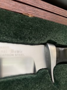 Puma Knife: Puma 1990 African Wildlife Collection 'Big Horn Ram' Bowie Knife with Ebony Handle Display Box and Warranty 125/200