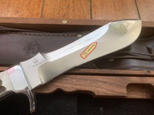 Puma Knife: Puma Special Edition IWA German Model 116375 White Hunter with Stag Handle #45/50