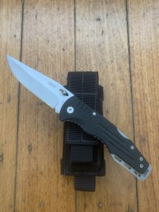 SOG Original SALUTE Folding Lock Knife with Quality Original Pouch