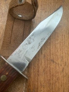 1960's Japanese Made Small Bowie knife & Leather Sheath