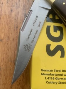 Puma SGB Knife: Puma 2022 SGB Warden Jacaranda Handle Folding Pocket Knife