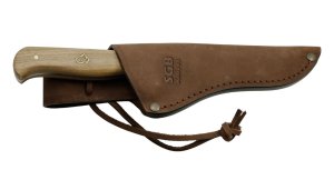 Puma Knife: Puma SGB Trail Guide Fixed Blade Knife with Olive Wood Handle