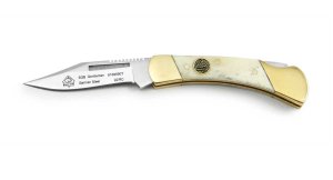 Puma SGB Knife: Puma SGB White Smooth Bone Handled Gentlemen Folding Pocket Knife