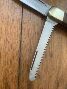 Puma Rare Model 971 Game Warden 1969 Saw and Blade Folding Lock Knife #96583