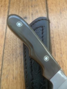 MAFFI SYDNEY AUSTRALIA Brown Handled Fixed Blade Knife With Sheath