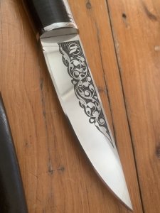 Kizlyar Knife: Kizlyar Beautiful crafted Russian Patterned Hand Made Knife