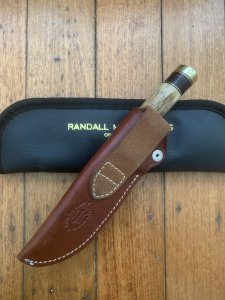 Randall Knives USA: Model 25 5" Trapper knife in Original Sheath & pouch