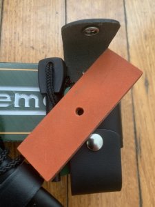 Cudeman Model 148-VC Fixed Blade Cudeman 148VC Bushcraft Knife Green Micarta With Leather Sheath