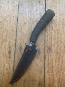 1970's DENIFL Solingen Jagdnicker Knife with Chamois Handle & Sheath