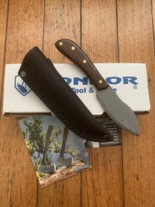 Condor Tool & Knife Company El Salvador NESSMUK Knife with Leather Sheath