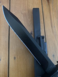 GLOCK Original Austrian Made Black Straight Edge Field Knife with Polymer Scabbard