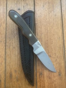 MAFFI SYDNEY AUSTRALIA Brown Handled Fixed Blade Knife With Sheath