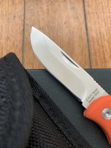 EKA Swede 8 Blaze Orange Folding Lock Knife in Pouch and Box