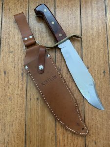 Western USA W49 Big Mirror Finish Bowie Knife with genuine Sheath