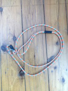 Dog Lead: Gun Dog Supply Slip Lead, 5mm thick, 1.2m long in Orange Mix Fleck