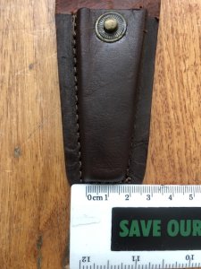 Knife Sheath: Dark Brown Small Leather Knife Pouch - 3 Inch Pouch