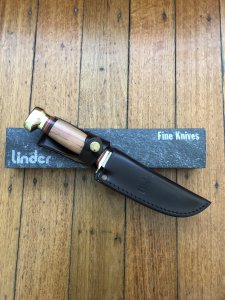 Linder Classic Skinner with 6" Carbon Steel Blade and Plum wood handle