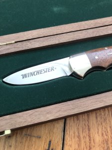 Puma Knife: Puma Original Winchester 1894 Rifle 4 Star Folding Lock Blade Knife with Wooden Presentation Box 1 of 1894