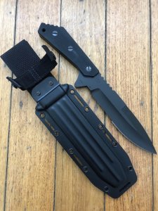 Buck Knife: Buck Strider Monster Tactical  Part serrated Tanto Combat Knife with Kydex Sheath