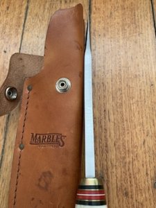 Marbles USA MA-ID7S Bowie with Stag Handle and Original Sheath