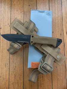 Gerber Model LMF II Drop Point Military Knife in Thigh Sheath & Box