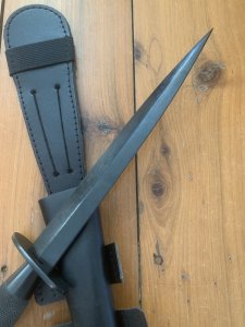 J.NOWILL & SONS  J.ADAMS SHEFFIELD ENGLAND BLACK MOD COMMANDO KNIFE