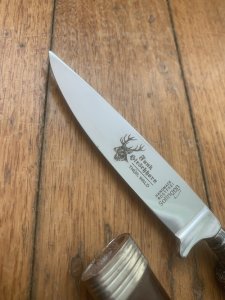 1970's THUR WALD Solingen Jagdnicker Knife with Chamois Handle & Sheath