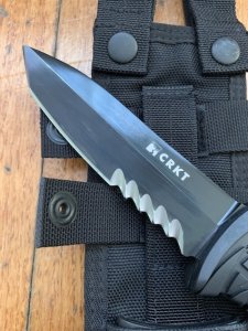 CRKT 2125KV ULTIMA BLACK TANTO TACTICAL MILITARY KNIFE IN TACTICAL SHEATH