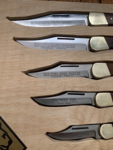Puma Knife: Collectable Circa 1970'S-80'S Rare 5 Piece Folding Knife Set