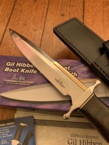 United Cutlery Gil Hibben Old West Boot Knife with Black Leather Sheath