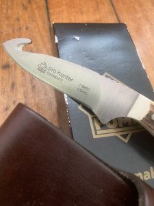 Puma Knife: Puma 2005 Pro Hunter Gut Hook Knife with Stag Antler Handle