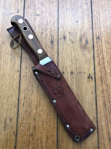 Puma Knife: Puma Original Lightly Used 1977 AUTO-MESSER 6390 White Hunter in original sheath