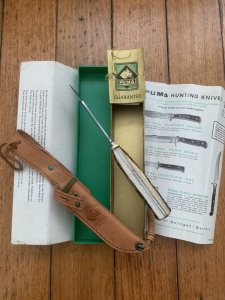 Puma Knife: Puma Hunters Pal 1969 in Original Sheath and Original Box with Warranty #96583