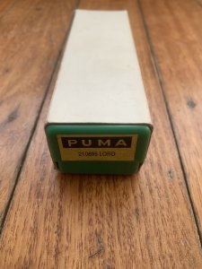 Puma Knife: Puma 1980 Rare model 895 Lord Folding Knife with Stag Handle Original Box and matching Warranty