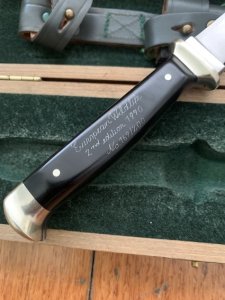 Puma Knife: Puma 1990 European Wildlife Collection 'ROE Deer Buck' Jagdnicker Knife with Ebony Handle Display Box and Warranty 169/200