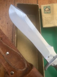 Puma Knife: Puma Rare 1969 Jacaranda White Hunter Knife with Original Box Paperwork #96744