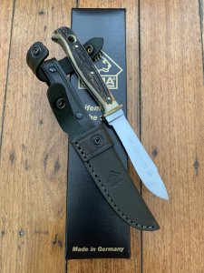 Puma Knife: Puma PUMASTER STEEL Hunters Pal 1980 in Jagdnicker Sheath and Puma Black Card Box