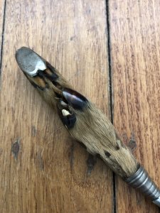 Puma Knife: Puma Handmade Circa 1930's-50's Vintage Jagdnicker Knife with Roe Deer Foot Handle