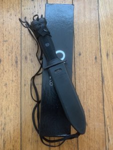 Ontario 2023 Model US NAVY MOD MK3 Dive Knife Straight Edge Knife with Plastic Sheath