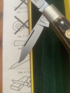 Puma Knife: Puma Original Rare 1984 Pony 620 Twin Blade Knife with Stag Antler Handle #18481