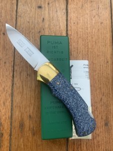 Puma Knife: Set of 4 Special Edition 90's 4 Star Folding Lock Blade Knives wth Custom Corelon Handles