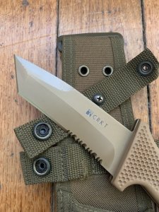 CRKT M60 SOTFB GOLD TANTO TACTICAL MILITARY KNIFE IN TACTICAL SHEATH