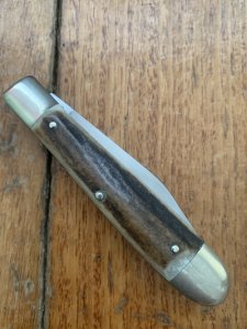 Puma Knife: Puma Original Rare 1979 Pony 620 Twin Blade Knife with Stag Antler Handle