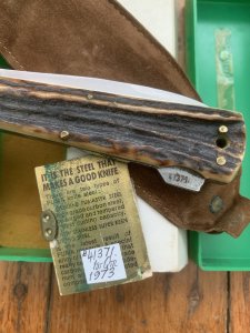 Puma Knife: Puma 941 Jagdtaschenmesser 1973 Hunting Pocket Knife with Stag Antler Handle #41371